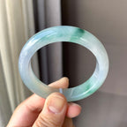 糯冰种飘花平安镯（52mm）（yc200613）