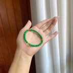 糯种满绿翡翠珠串手串（yc264150）