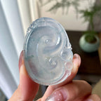 糯冰种飘花如意挂件（yc305718）
