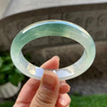 糯冰种半山水贵妃手镯（54.5mm)（yc304779）