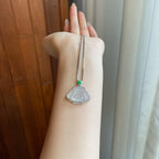 18k金钻镶冰种无色翡翠佛公（yc269021）