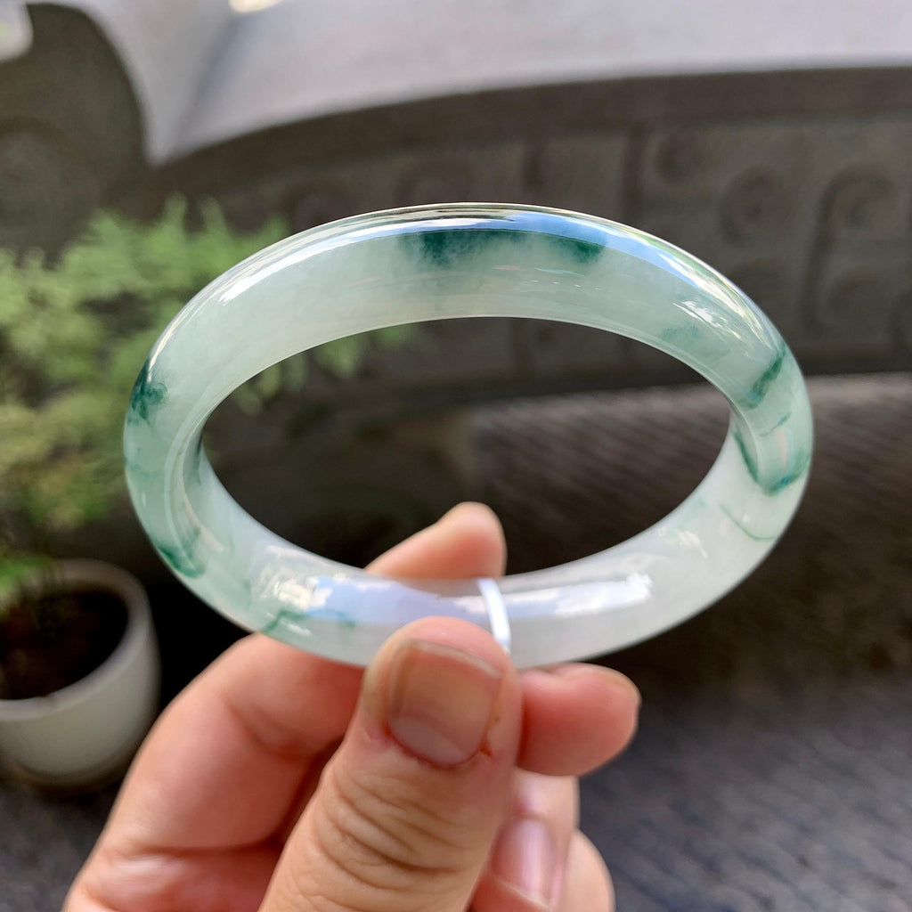 细糯种飘花贵妃手镯（55mm）（yc243899）