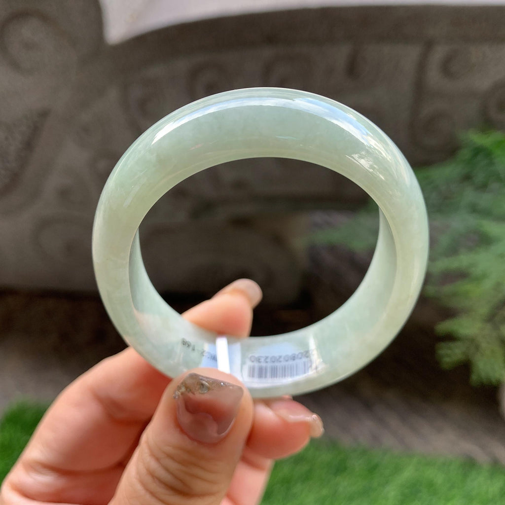 糯种淡晴底宽版贵妃手镯（53mm）（yc293320）