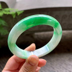 糯种飘阳绿平安镯（59.6mm）（yc202336）