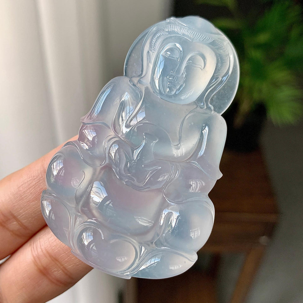 冰种无色观音挂件（yc246704）