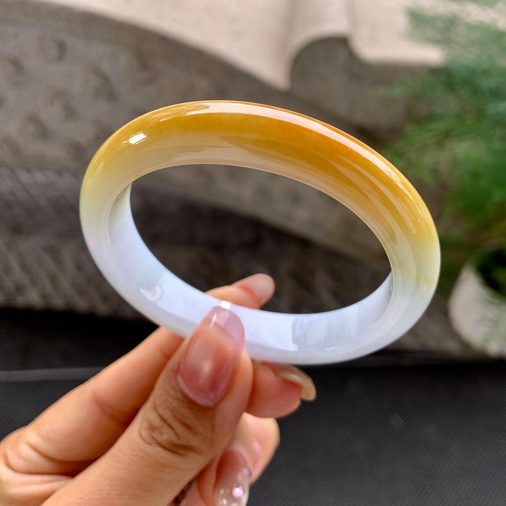 细糯种黄翡贵妃手镯（52.5mm）（yc288669）