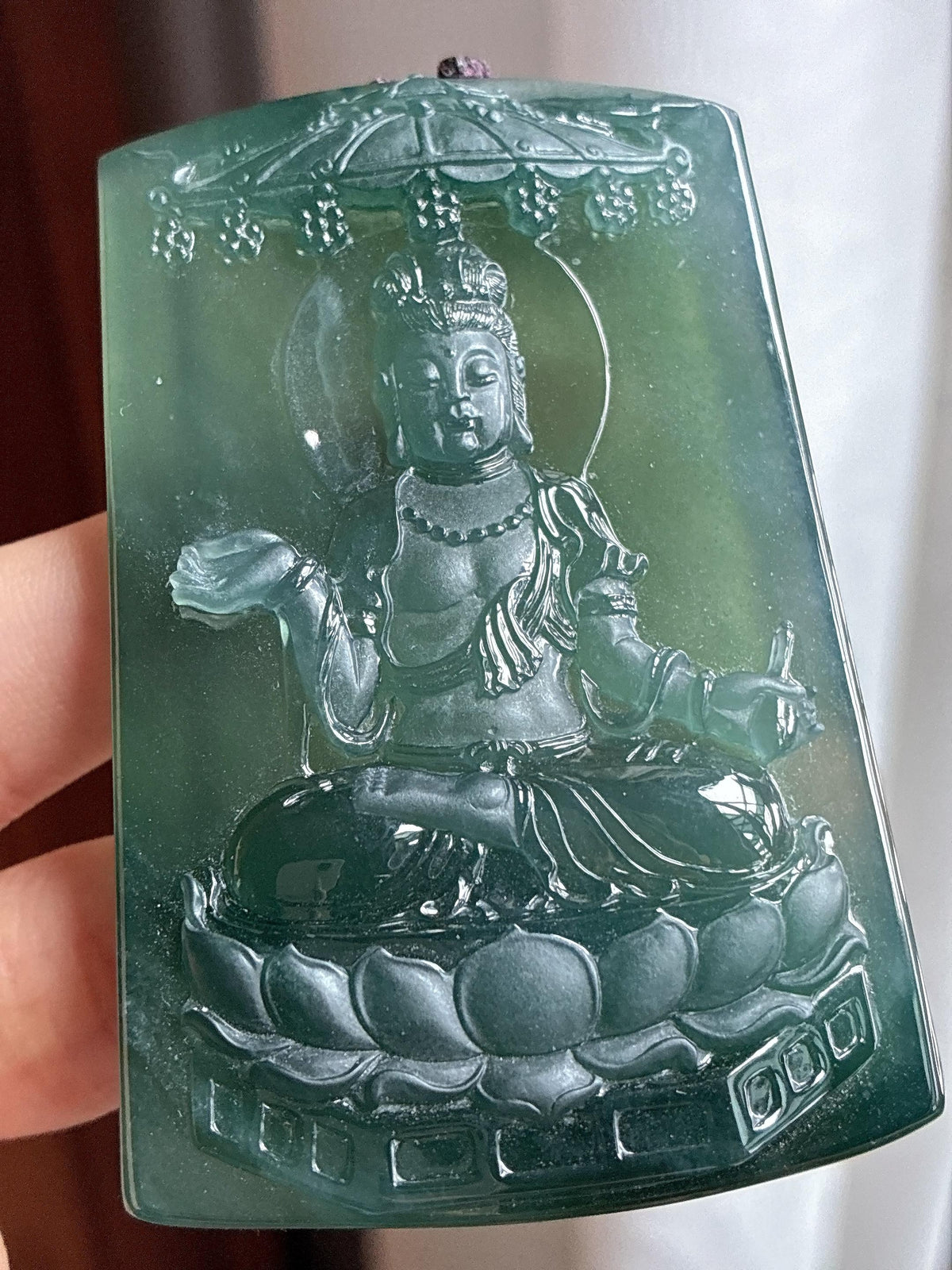 冰种湖水绿观音挂件（yc750090）