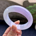 糯冰种紫罗兰宽版轮胎手镯（58.2mm）（yc253805）