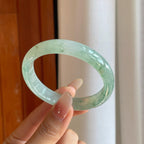 冰种飘花翡翠贵妃镯（55mm）（yc269671）