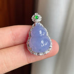 18k金钻镶冰种紫罗兰翡翠葫芦（yc176379）