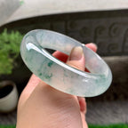 冰种飘花宽版轮胎手镯（58.2mm）（yc225044）