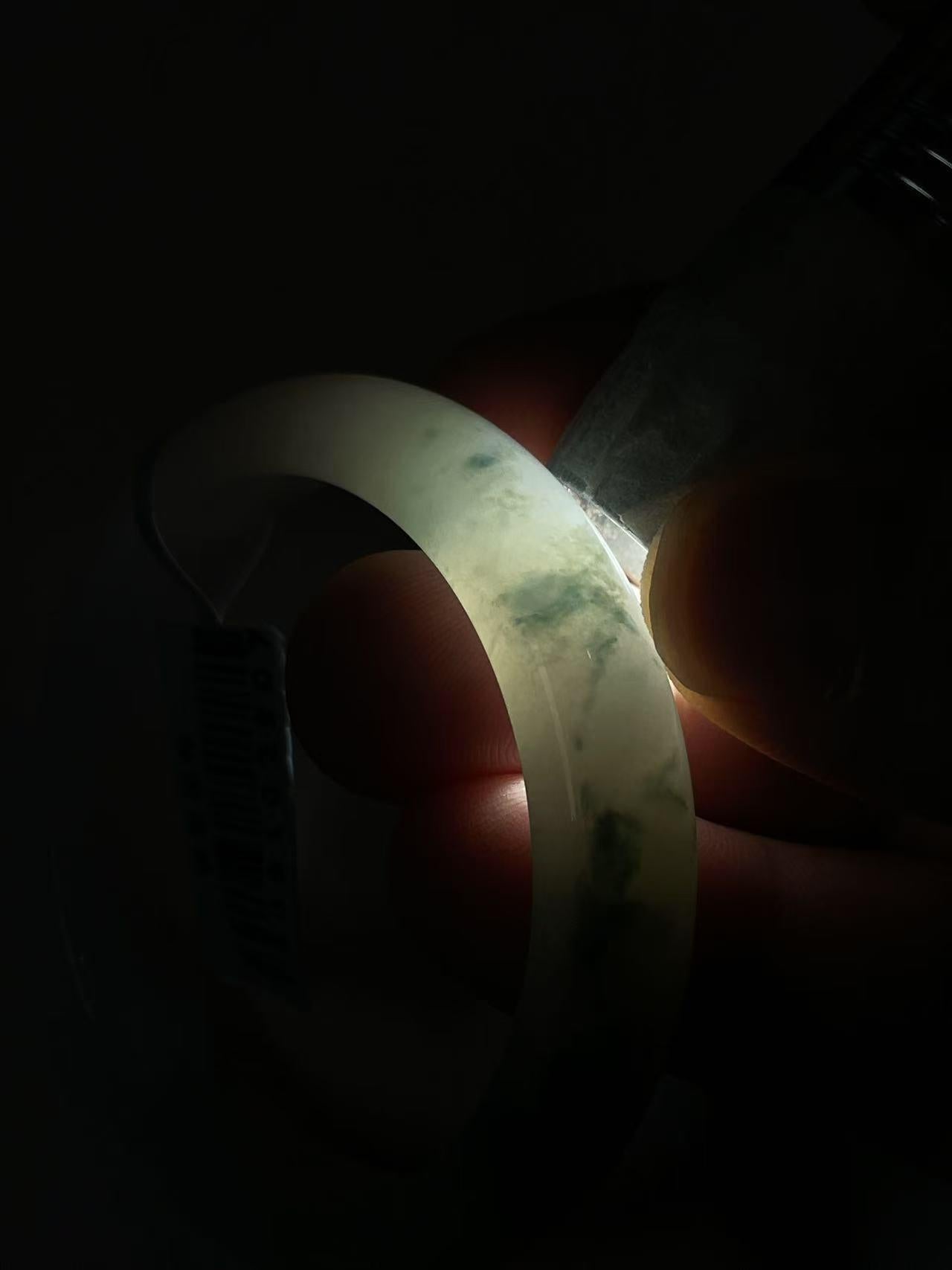 细糯种飘花平安镯（51.6mm）（yc200978）
