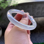 冰种无色圆条手镯（53.3mm）