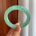 冰种湖水绿翡翠平安镯（55.6mm）（yc365716）