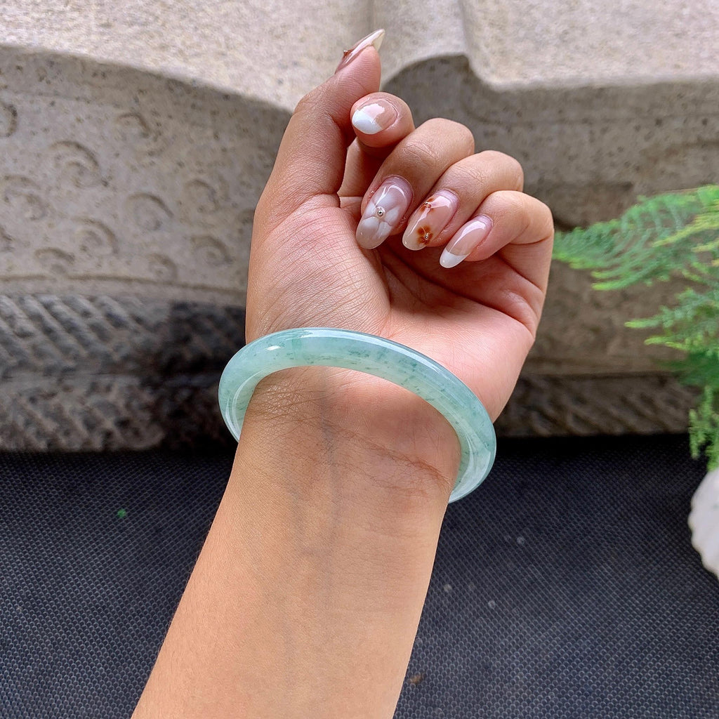 细糯种飘花圆条手镯（54mm）（yc257772）