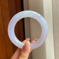 糯冰紫罗兰翡翠圆条手镯（57mm)（yc419485）