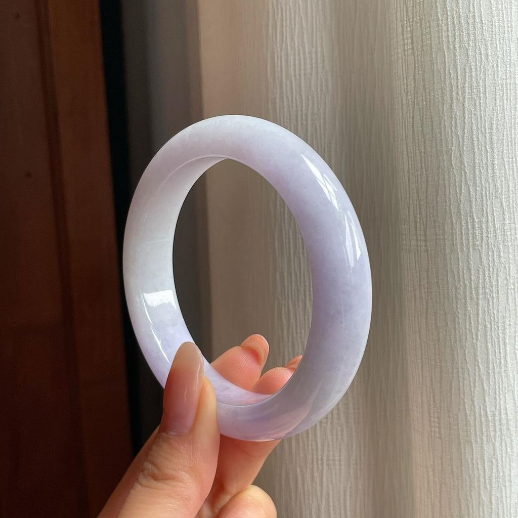 糯冰紫罗兰翡翠平安镯（58mm）（yc358337）