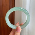 糯冰种晴底翡翠平安镯（55.3mm)（yc363406）