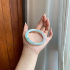 糯冰晴底飘花翡翠美人条手镯（56.8mm）（yc283253）