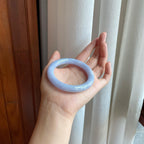 糯冰紫罗兰翡翠圆条手镯（54.5mm）（yc310298）