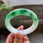 细糯种飘阳绿宽版轮胎手镯（56.8mm）（yc213157）
