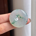 Mã não băng phù hoa bình an khóa Ngọc phỉ thúy tự nhiên Miến Điện loại A (yc450420)