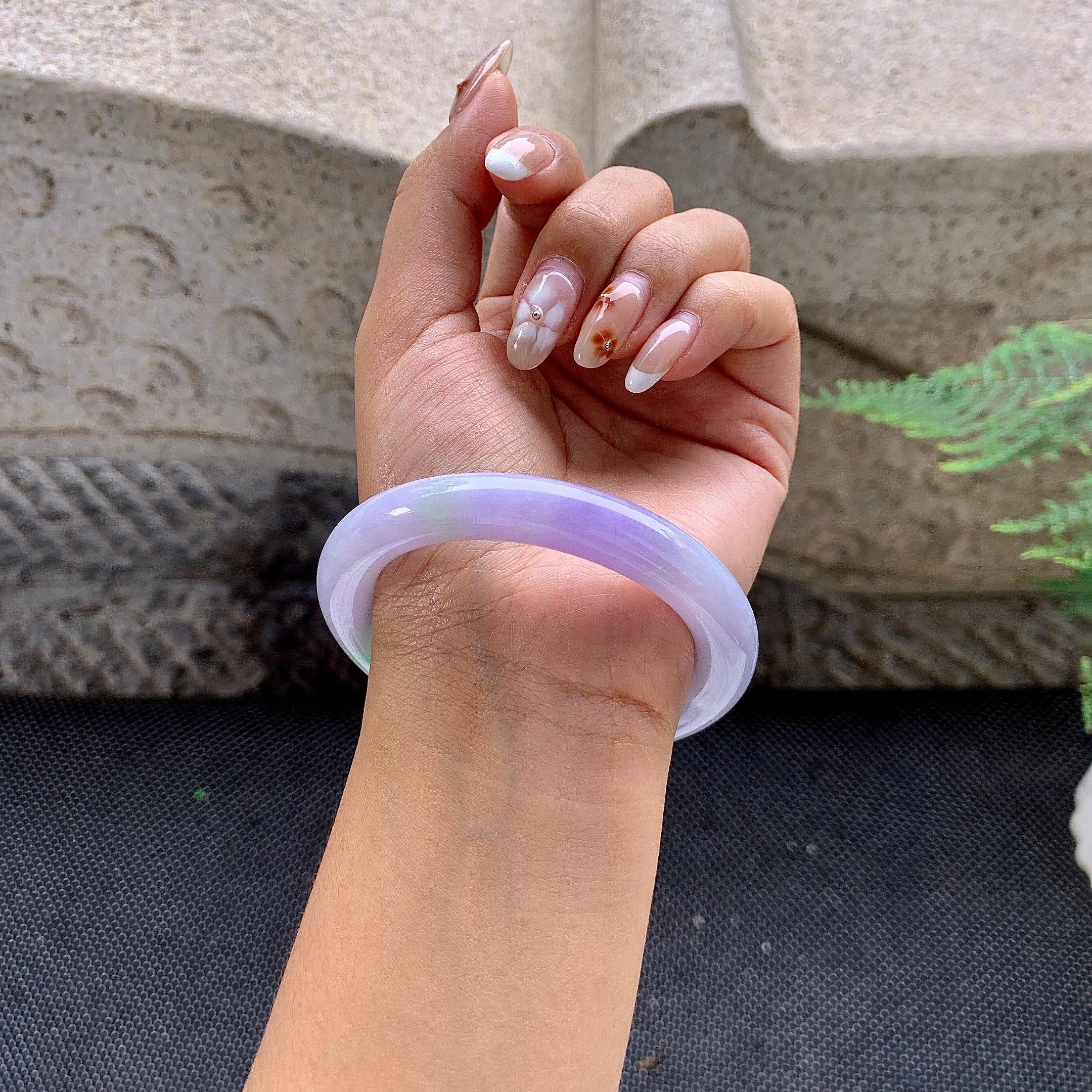 细糯种春彩圆条手镯（56.7mm）（yc257208）