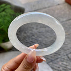 糯冰种无色圆条手镯（54.8mm）（yc199557）