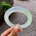 糯冰种淡晴底圆条手镯（57.3mm）（yc203705）