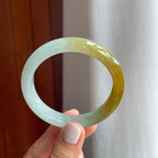 糯冰黄翡翡翠手镯（53.5mm）（yc254046）