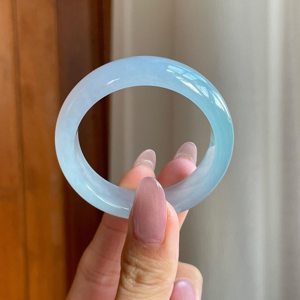 糯冰淡椿底翡翠儿童镯（42.2mm）（yc286715）