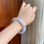 糯冰紫罗兰翡翠平安镯（58mm)（yc409905）