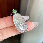 18k金钻镶晴水翡翠莲花（yc269018）