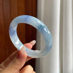 冰种紫罗兰翡翠平安镯（54.5mm）（yc303126）