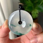 糯冰种飘花平安扣吊坠（yc264115）