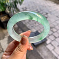 冰种飘花平安镯（55mm）（yc292635）