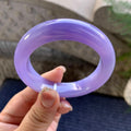 糯冰种紫罗兰平安镯（52.2mm）（yc292657）