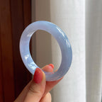 糯冰紫罗兰翡翠平安镯（53.7mm)（yc417343）
