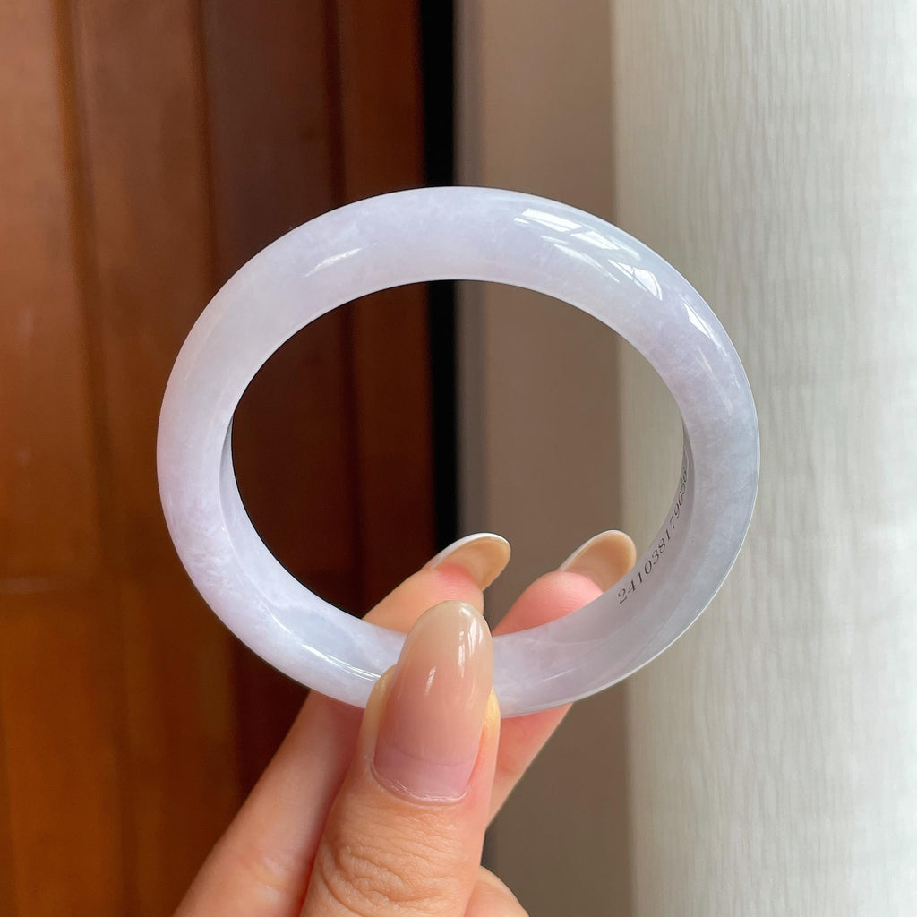 糯冰紫罗兰翡翠平安镯（51mm)（yc412171）