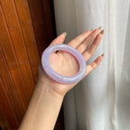 冰种紫罗兰圆条翡翠手镯（57.5mm）（yc221886）