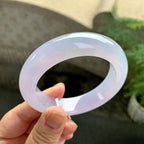 糯冰种紫罗兰平安镯（53.4mm）（yc261146）