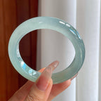 冰种蓝晴底翡翠平安镯（56mm）