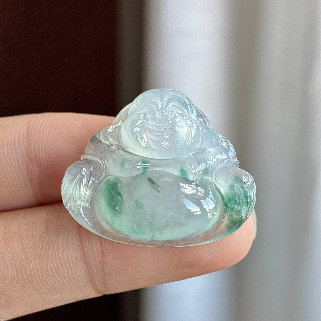 糯冰飘花玉佛挂件（yc749559）