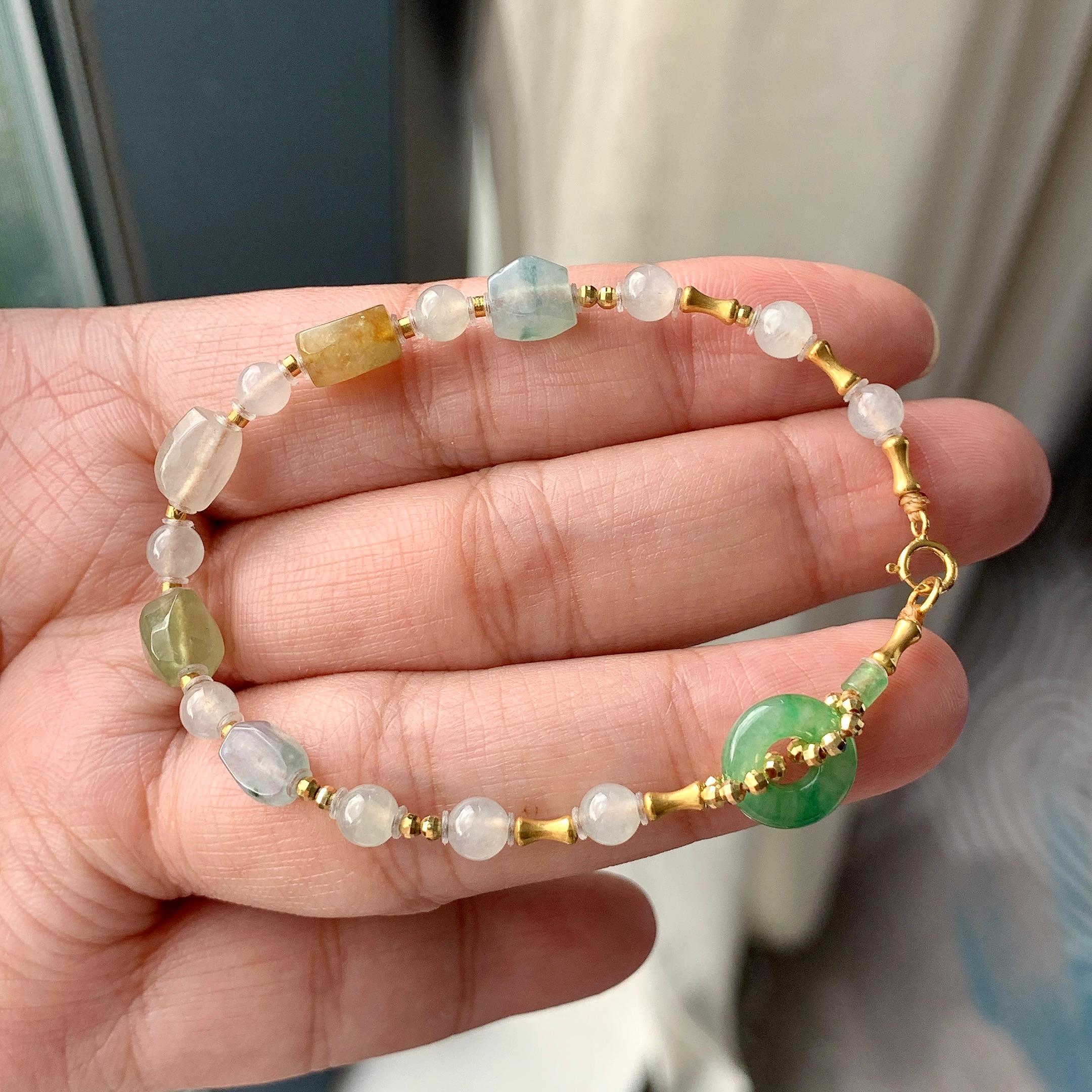 糯冰种多彩手链（yc230958）