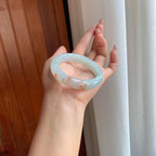 糯冰红翡特色翡翠平安镯（53mm）（yc356521）