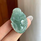 糯冰湖水绿翡翠貔貅（yc269028）