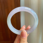 糯冰淡春底翡翠平安镯（56.7mm)（yc329480）