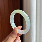 细糯种黄翡正圈平安镯 53圈 天然缅甸A货翡翠（yc441270）