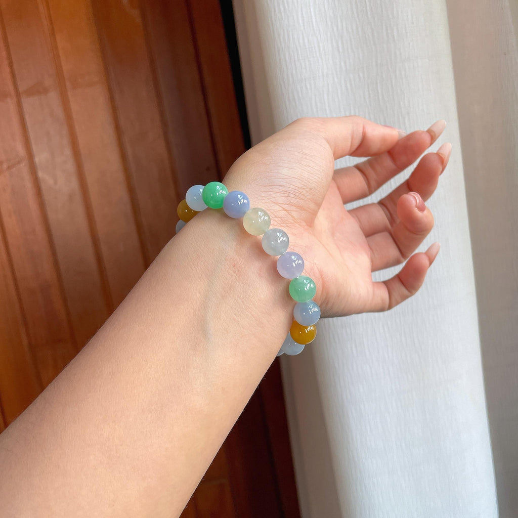 冰种多宝翡翠珠串手串（yc310466）