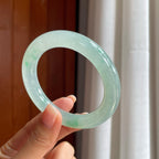 冰种带色翡翠圆条手镯（55.3mm）（yc407680）